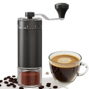 Imagem de Mini moedor de café manual com 40 configurações ajustáveis, moedor de grãos de café portátil com capacidade de 30 g, moedor de café cônico com manivela para viagens, acampamento, escritório, expresso