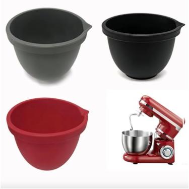 Imagem de Forros de silicone para cozinha - Misturadores de reposição de forro de suporte de 5 litros para acessórios e acessórios de misturador de auxílio de cozinha, acessórios de batedeira, 3 forros de