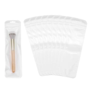 Imagem de PATIKIL Sacos plásticos longos para joias de 6,6 cm x 23,9 cm, 100 peças, bolsa com zíper autovedável transparente e reutilizável com orifício para pendurar para colares, embalagem de caneta