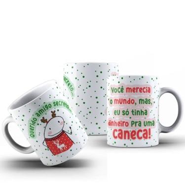 Imagem de Caneca Natal Frases Divertida Xícara Porcelana 325ml (AMIGO SECRETO)