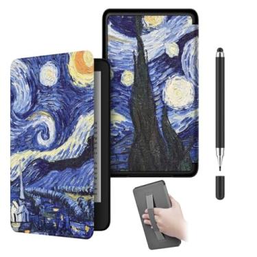 Imagem de Akacy Capa protetora dobrável pintada com alça de pulso para Kindle Paperwhite 6,8 (Geração 2021, números de modelo M2L3EK), capa leve (1)
