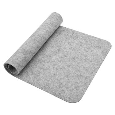 Imagem de Generic Tapete Antiestático para Laptop de Mesa de Poliéster para Mesa de PC de Escritório, Mouse Pad à Prova de Poeira 68x33cm para de Computador (Cinza Claro)