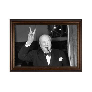 Imagem de Pôster com pintura de parede Winston Churchill Anime 30x40cm