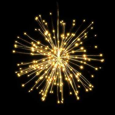 Imagem de Luzes de fita com 150 LEDs controle remoto Lâmpada decorativa em forma estrelas suspensa para festas casa internas casamentos quintal jardim atmosfera