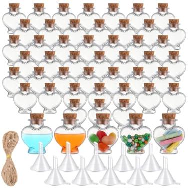 Imagem de Bokon Pacote com 25 mini frascos de poção de plástico de 28,3 g com rolhas, frasco pequeno de arte de areia, frascos pequenos de licor transparente, frasco de desejos a granel para aniversário