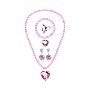 Imagem de Conjunto De Joias De Princesa Para Meninas Elsa Sofia Belle Colar Puls