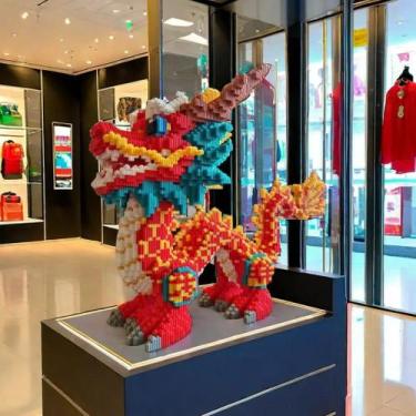 Imagem de Brinquedo De Blocos De Montar Dragão Adulto 10000+ Peças Modelo Orname