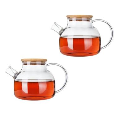 Imagem de Chaleira de Vidro Âmbar com Infusor 1L Bule Chá Resistente ao calor Para Café Cozinha