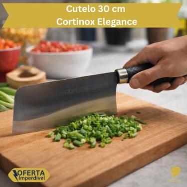 Imagem de Cutelo Faca Aço Inox Profissional Premium Cabo Reforçado Cozinha Açoug