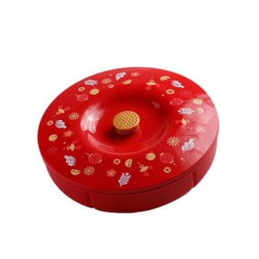 Imagem de Baoblaze Bandeja dividida para servir frutas secas, caixa multiuso com vários compartimentos para lanches, travessa de frutas para festas de primavera,