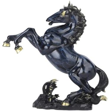 Imagem de Entrelaçados Ornamento de latão "Cavalo saltando": decoração de casa em estilo chinês, presente colecionável "Alcance o sucesso imediatamente"(Small)