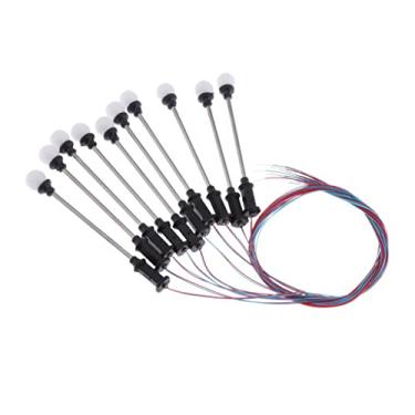 Imagem de JWQFBC Conjunto de 10 Lâmpadas de LED para Postes de Iluminação Pública em Escala 1:100 para Ferromodelismo (HO, 3V), Estilo B