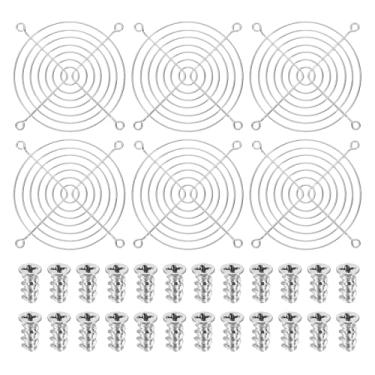 Imagem de PATIKIL Grade de dedo com ventilador de 110 mm, 6 peças de capa de proteção de grade de ventilação de metal com parafusos para oficina industrial, computador, geladeiras domésticas, ar condicionado