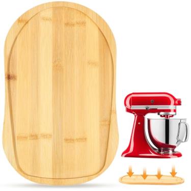 Imagem de Ottkids Tapete deslizante para misturador compatível com KitchenAid 4,5-5 Qt cabeça inclinada suporte misturador, almofada deslizante de eletrodomésticos de bambu, acessórios de armazenamento de