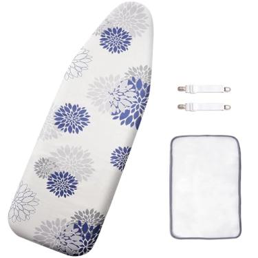 Imagem de SheeChung Capa e almofada de tábua de passar sobre a porta 35 x 106 cm, capa de algodão com almofada extra grossa, resiste a queimaduras e manchas, serve para porta/tábua de passar a ferro padrão