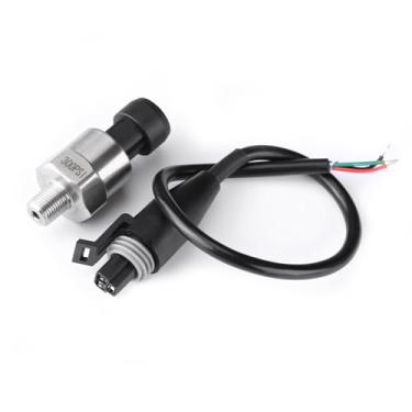 Imagem de TARSHYRY Transdutor de Pressão de Aço Inoxidável Com Rosca 1/8npt, Sensor Avançado Com Proteção contra Surtos de Tensão para óleo, Combustível, Ar, água, Tanque de Gás, 1 Unidade (300 PSI)