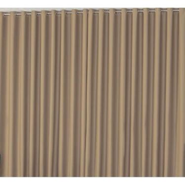Imagem de Cortina Blecaute Blackout para Sala e Quarto - Tecido Funcional que Corta Luz, Ideal para Privacidade e Repouso Doméstico (AVELÃ,5,00m x 2,80m)