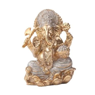 Imagem de Generic Coleção de Estátuas do Senhor Ganesha, Escultura de Buda Sentado, Estatueta Decorativa, Estátua do Elefante para Sala de Estar, Jardim ou