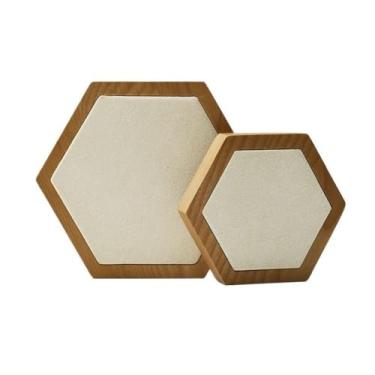 Imagem de KEG801302 Suporte de exibição de joias bandeja de joias anel de madeira brinco pulseira bandeja de exibição de joias adereços de exibição de joias organizador de joias (cinza)