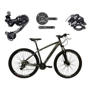 Imagem de Bicicleta Aro 29 Ksw Xlt Shimano Deore E Altus 27v Freio Hidráulico Garfo Trava - Grafite Tam.15