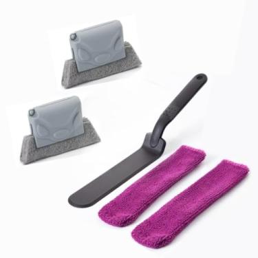 Imagem de KIT Limpeza de Vãos Limpa Box + Limpador Janela Escova Limpeza Cantos Remove Sujeira de Vãos e Frestas Kit Limpador para Box de Banheiro, Janelas e Superfícies(Limpa Vãos + 2 Escovas)