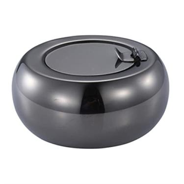 Imagem de Cinzeiros para cigarros, cinzeiro selável, personalizado, criativo, espesso, tambor cinzeiro com tampa, cinzeiro redondo de aço inoxidável, adequado para bares familiares, restaurantes e hotéis