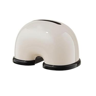 Imagem de Capa para caixa de lenços de papel Gaveta para armazenamento de lenços papel com design elegante e sofisticado para decoração mesa(Branco)