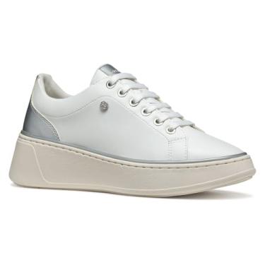 Imagem de Geox Tênis feminino de cano baixo, Branco, prata, 39