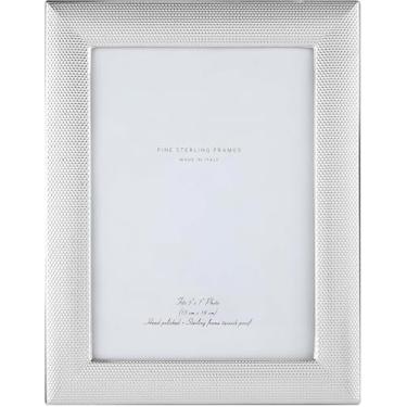 Imagem de Moldura de prata esterlina 12 x 18 cm – Feito à mão na Itália, molduras prateadas de luxo sem manchas com cavalete duplo para retrato e paisagem – Elegante porta-retratos 12 x 18 cm, presente italiano