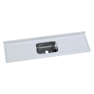 Imagem de Pia De Cozinha Mármore Sintético 180x55cm Com Cuba Aço Inox Multimóveis CR20476 Off White