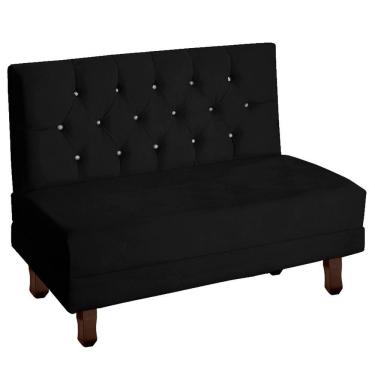 Imagem de Canto Italy Confortável Para Apartamento Cozinha E Restaurantes Veludo Cor Preto