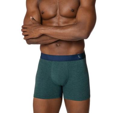 Imagem de Cueca Lupo Boxer Algodão com Elastano 784-073, Verde mescla, GG