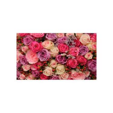 Imagem de Painel De Tecido Sublimado Rosas Cor de Rosa - Fabrika de Festa, 300x2