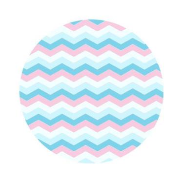 Imagem de Painel de Lona Redondo Chevron Baby Rosa e Azul - Fabrika de Festa, 12