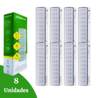 Imagem de Kit 08 Luminárias De Emergência Intelbras Lea 31 Bivolt, Bivolt