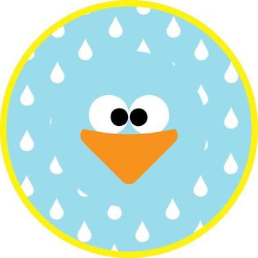 Imagem de Painel de Lona Redondo Popó Com Pintinhas - Fabrika de Festa, 140x140c