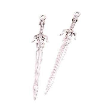 Imagem de Pingentes De Armas Antigas (Espada, Faca, Arma, Arco) Em Liga Mista, 1