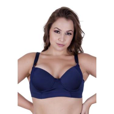 Imagem de Sutiã Plus Size Bojão Reforçado - C7 RENDÃO - BY TINA MODAS, Marinho, 