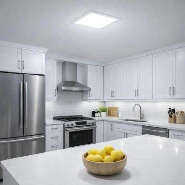 Imagem de Painel Plafon Dimerizavel Embutir Led Slim 20x20 18w - Megaace, 6000K 