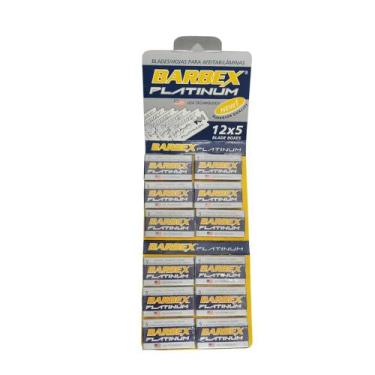 Imagem de Lâmina de Barbear em Aço Inox Platinum 50 Peças Barbex
