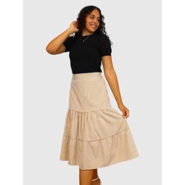 Imagem de Saia Midi D Bell Outlet Fashion Três Maria-Feminino