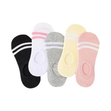 Imagem de Meias De Algodão Coloridas Para Mulheres, 10 Pares, Respiráveis, Em Ma