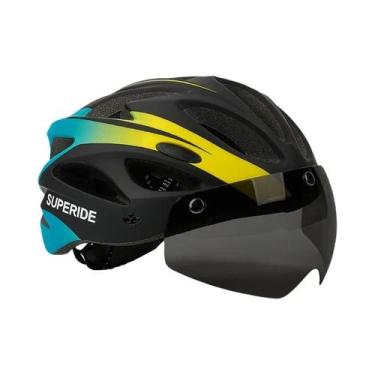 Imagem de Capacete De Ciclismo Unissex Ultraleve Com Óculos E Visor Solar Para M