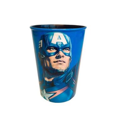 Imagem de Copo Plástico tema Capitão América 320Ml - Plasútil