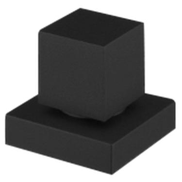 Imagem de Acabamento de Registro para 1416/1510 1/2 a 1" Medio Padrao Docol All Black Matte - 4493 C65 Talence Cromado