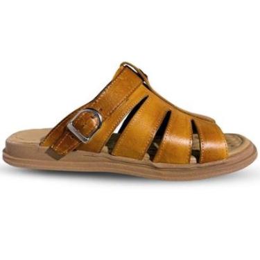 Imagem de Sandália Rubim Chinelo Ortopédica Em Couro Masculina-Masculino