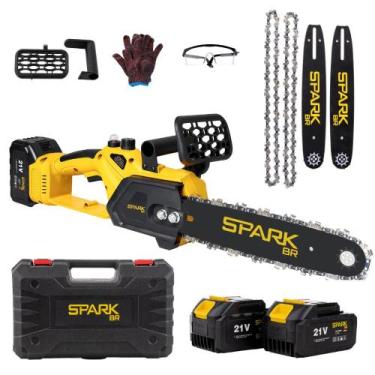 Imagem de Moto Serra Elétrica 12 Polegadas 300mm 21V Portátil 2 Baterias 3000mAh