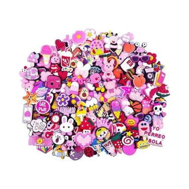 Imagem de Pingentes De Sapato Rosa 10-100 Peças Decorações Em PVC Para Homens E 