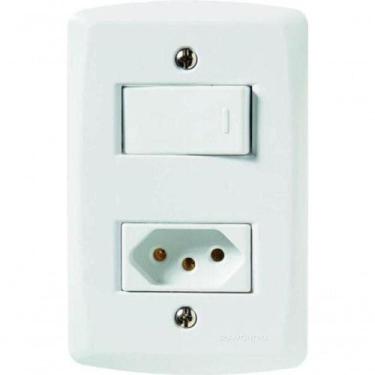 Imagem de Conjunto 4x2 1 Interruptor Simples 10 A 250 V 1 Tomada 2p+t 10 A 250 V
