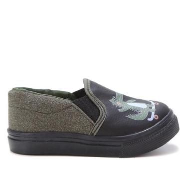 Imagem de Slip On Infantil Kurz Let's Ride Bro Masculino, Preto, Cinza, 20
